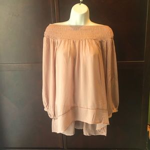 Off the shoulder blouse.